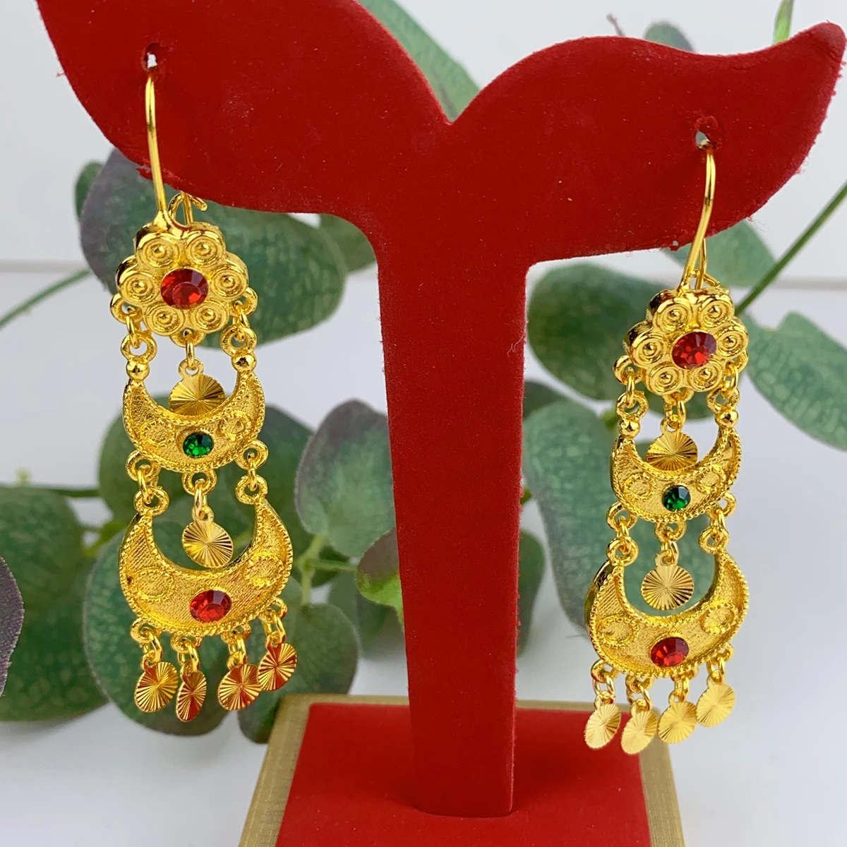 Women Accessories Dubai - الهندي قطرة استرخى أقراط مجوهرات للفتيات