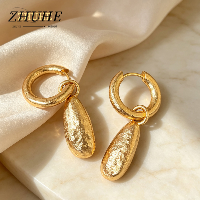Women'S Accessories Accessorize - أقراط دائرية متدلية ذات ملمس مطفي