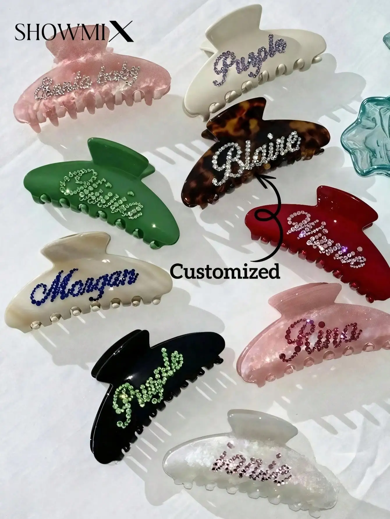 Women Accessories Logo - مشبك شعر فاخر مصنوع يدويًا بتصميم