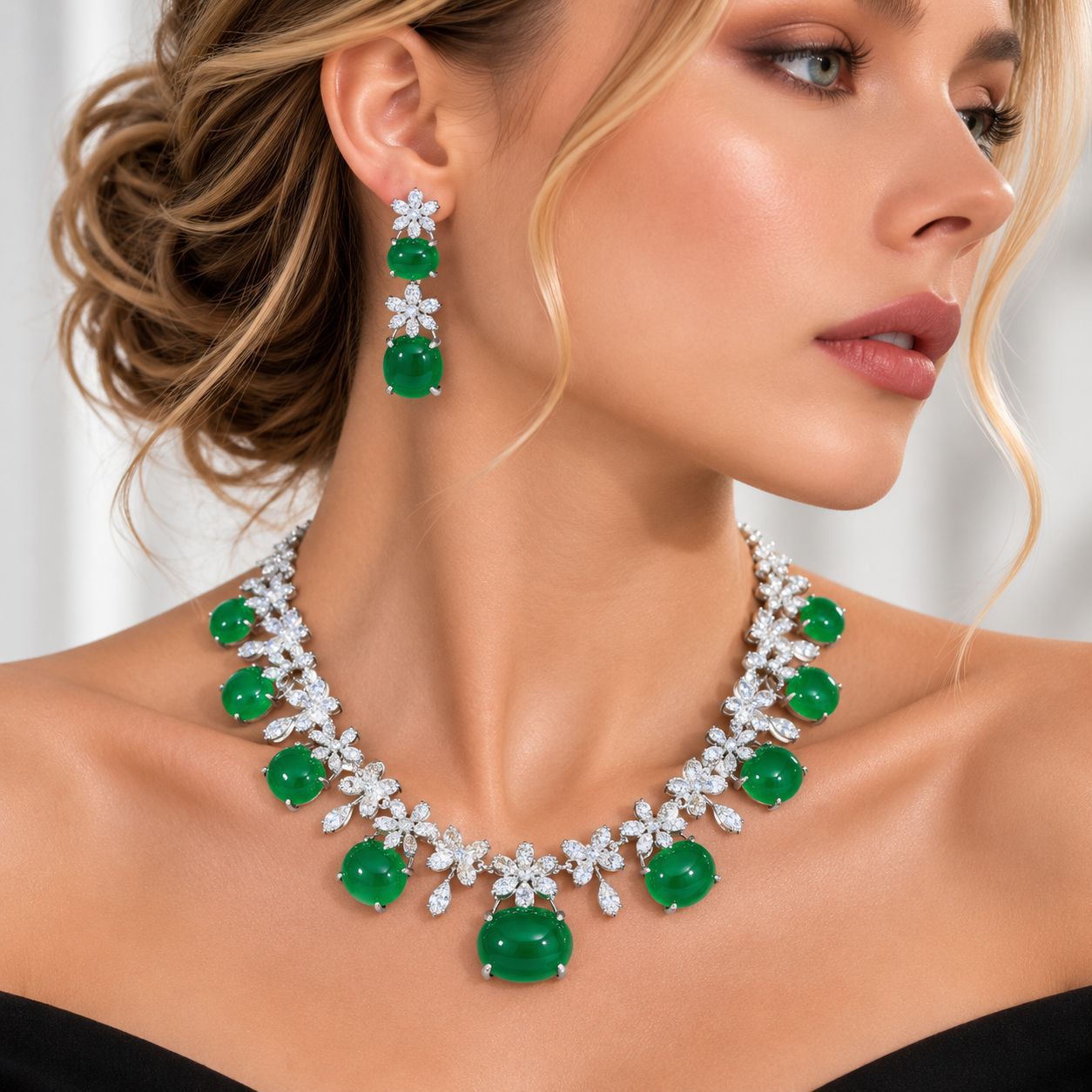 Women Accessories Dubai - طقم مجوهرات نسائي لحفلات المساء في
