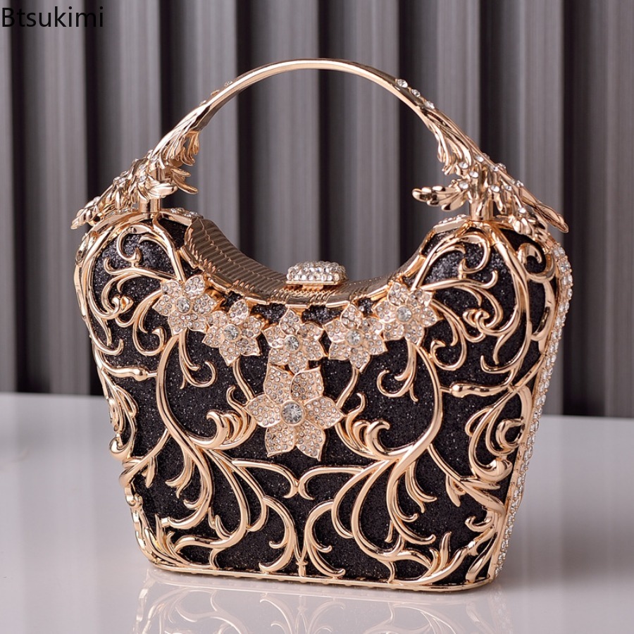 حقائب سهرة معدنية مفرغة للنساء - مراجعة Wallet Chain Bag وسعره