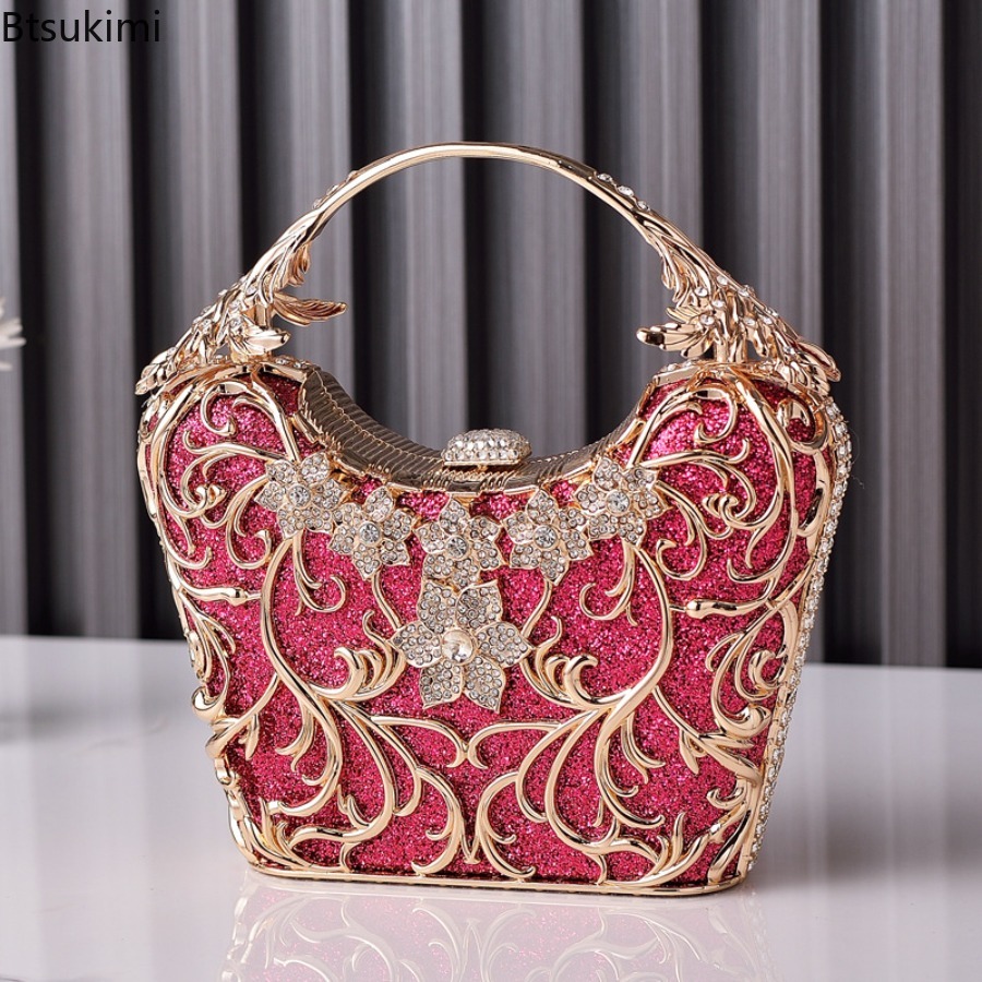 حقائب سهرة معدنية مفرغة للنساء - مراجعة Wallet Chain Bag وسعره