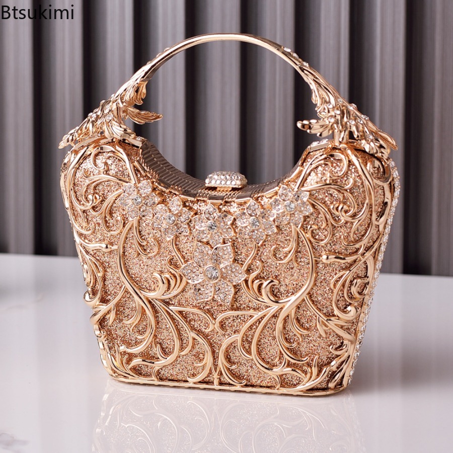 حقائب سهرة معدنية مفرغة للنساء - مراجعة Wallet Chain Bag وسعره