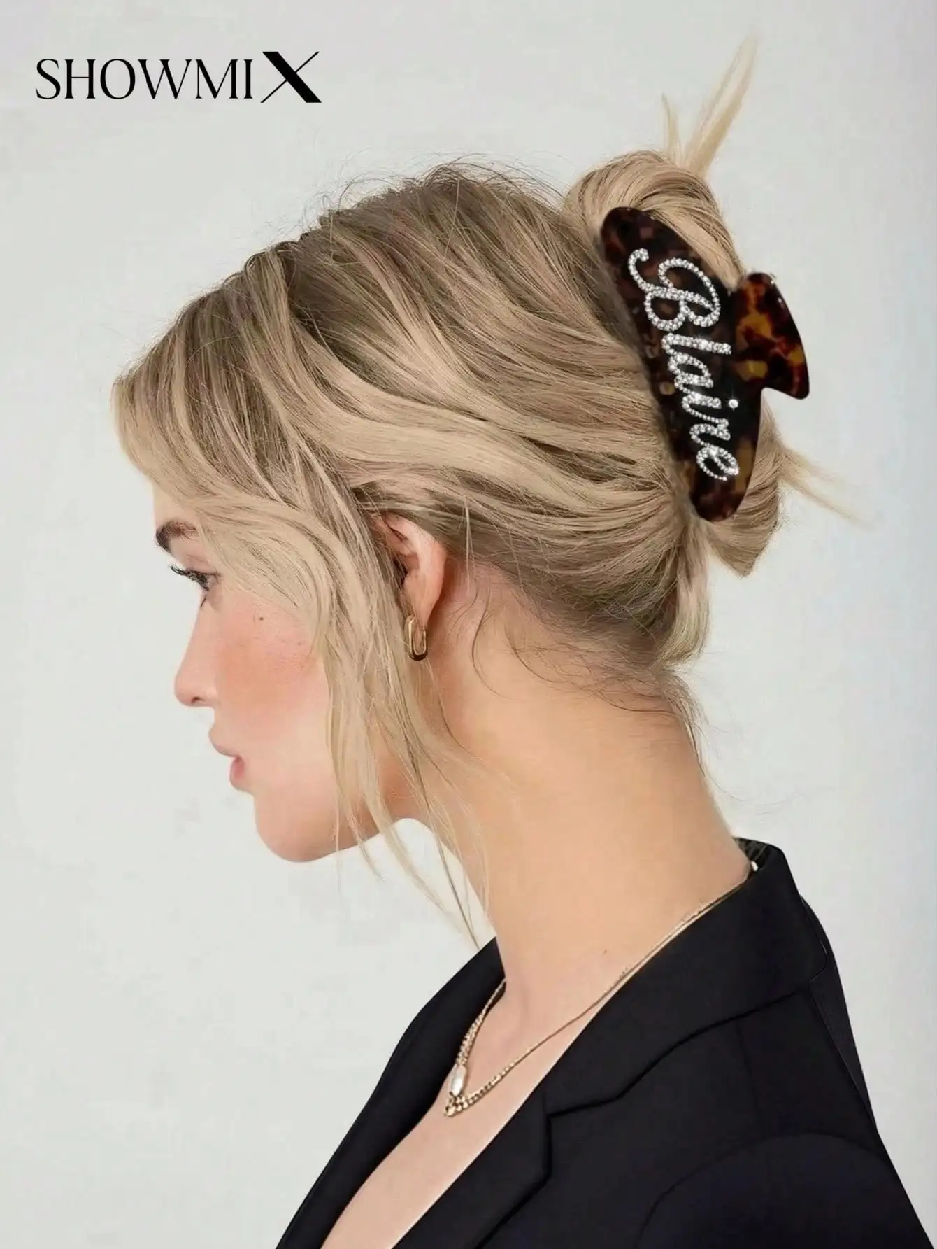 مشبك شعر فاخر مصنوع يدويًا بتص - مراجعة Women Accessories Logo وسعره