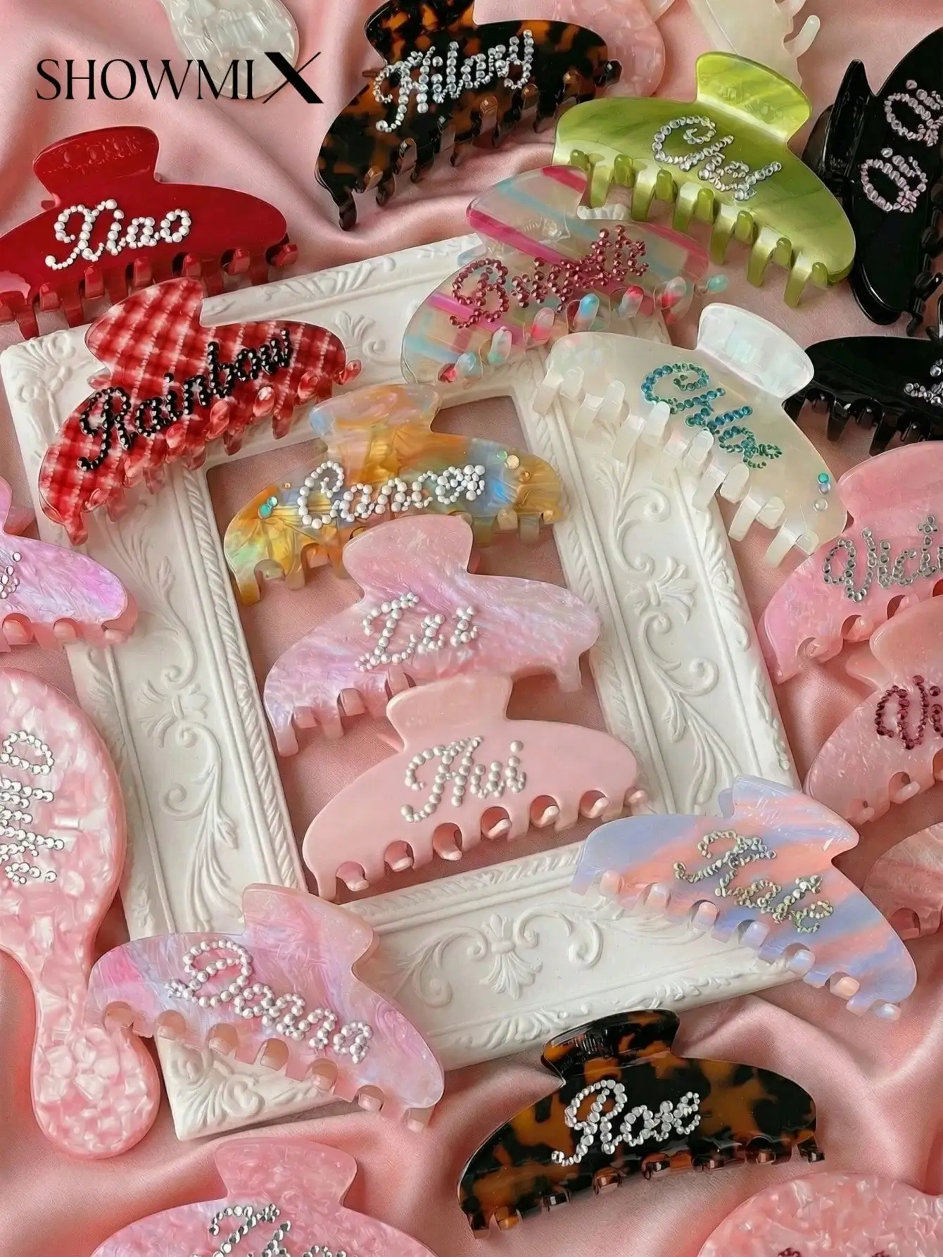 مشبك شعر فاخر مصنوع يدويًا بتص - مراجعة Women Accessories Logo وسعره