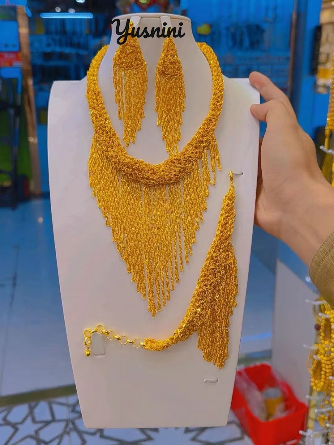 طقم مجوهرات الزفاف الجديد المط - مراجعة Women Accessories Dubai وسعره