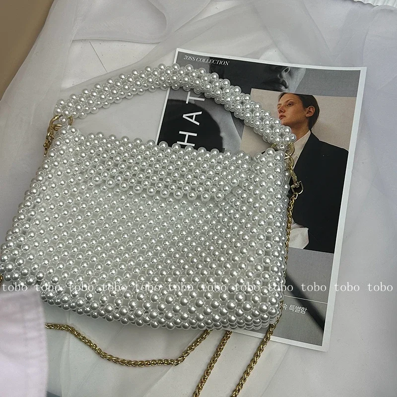 محافظ من حبات اللؤلؤ للنساء ،  - مراجعة Wallet Chain Bag وسعره