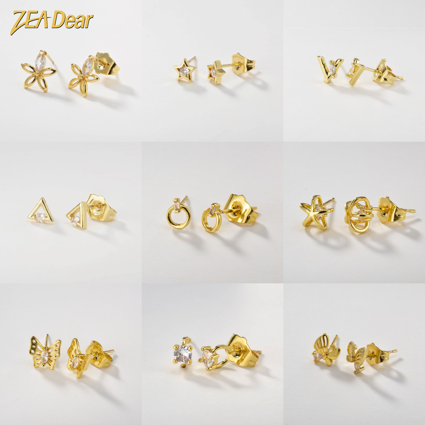 أقراط مطلية بالذهب للنساء ، إك - مراجعة Women Accessories Dubai وسعره